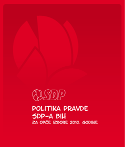 Politika pravde SDP-a BiH za Opće izbore 2010. godine