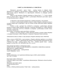 Obrasci za upis promjena u registru udruzenja