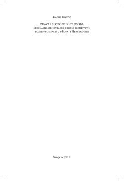 Prava i slobode LGBT osoba - Sarajevski Otvoreni Centar