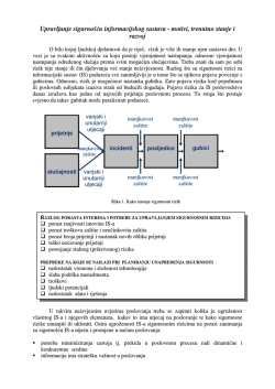Upravljanje sigurnošću informacijskog sustava