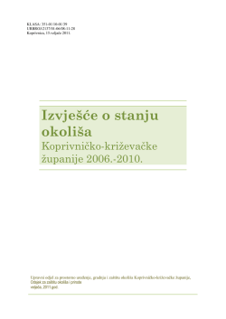 Izvje&scaron;će o stanju okoli&scaron;a - Koprivničko