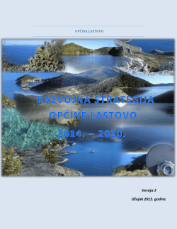 RAZVOJNA STRATEGIJA OPĆINE lastovo 2014