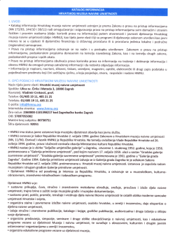 Katalog informacija HMNU - Hrvatski muzej naivne umjetnosti