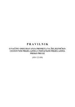 Pravilnik o načinu osiguranja prometa na ŽCPR-ima i