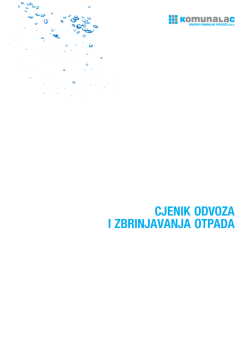 CJENIK ODVOZA I ZBRINJAVANJA OTPADA