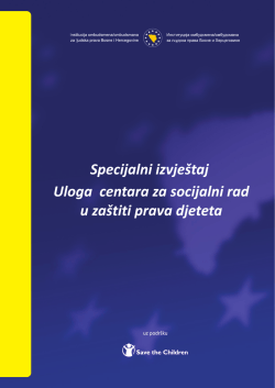 uloga centara za socijalni rad u zaštiti prava djeteta
