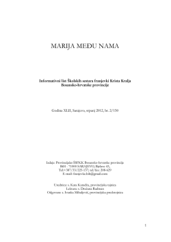 MARIJA MEĐU NAMA - Školske sestre franjevke