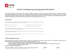 upitnik za utvrđivanje fatca statusa za poslovne subjekte