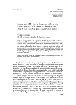 Ljudski gubici Hrvatske u Drugom svjetskom ratu koje su prouzročili
