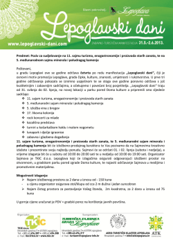 Predmet: Poziv za sudjelovanje na 11. sajmu