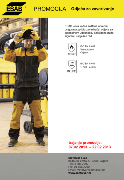 PROMOCIJA Odjeća za zavarivanje