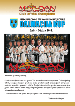 DALMACIJA KUP - Taekwondo klub Marjan