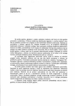 Financijski izvje&scaron;taj 2009