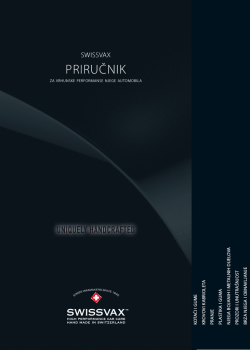 PRIRUČNIK - Swissvax.hr
