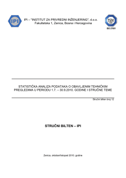 STATISTIČKA ANALIZA PODATAKA O OBAVLJENIM