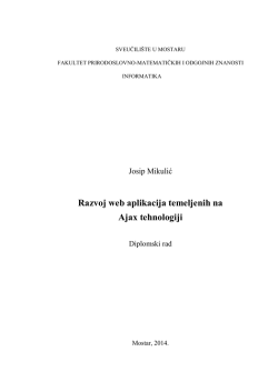 Razvoj web aplikacija temeljenih na Ajax tehnologiji