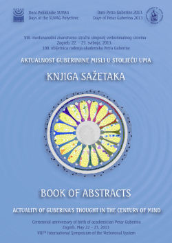 KNJIGA SAŽETAKA BOOK OF ABSTRACTS