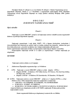 odluka o sustavu natjecanja nszž
