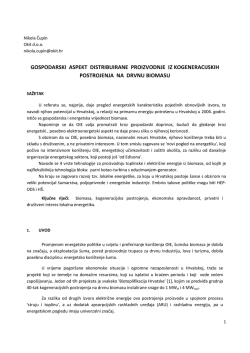 gospodarski aspekt distribuirane proizvodnje iz