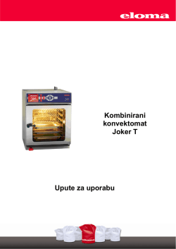 Upute za uporabu Kombinirani konvektomat Joker T
