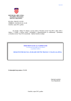 Rekonstrukcija zgrade biše škole u Bazgljima