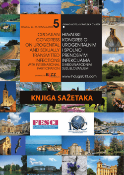 5. hrvatski kongres o urogenitalnim i spolno prenosivim infekcijama
