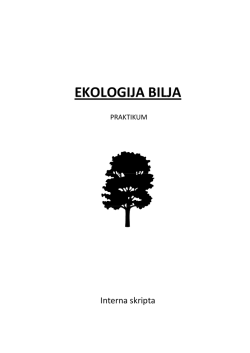 EKOLOGIJA BILJA &ndash; PRAKTIKUM