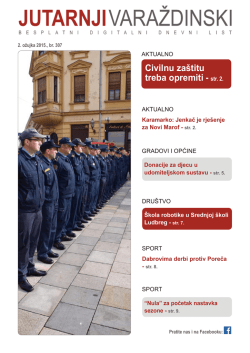 Civilnu za&scaron;titu treba opremiti - str. 2.
