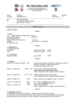 Obavijest br. 1 - 40.ina delta rally