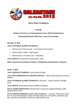 Tema: Romi na Balkanu