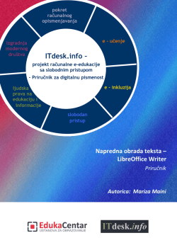 Napredna obrada teksta &ndash; LibreOffice Writer