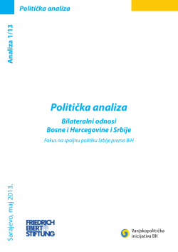 Politička analiza - Fondacije Friedrich Ebert