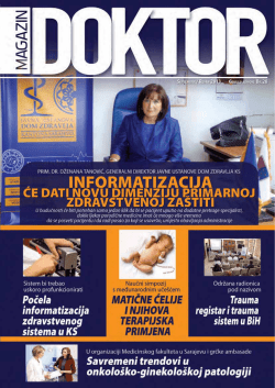 Doktor Septembar 2013 - Ljekarska Komora Kantona Sarajevo