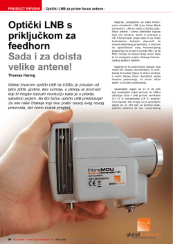 Optički LNB s priključkom za feedhorn Sada i za doista velike antene!