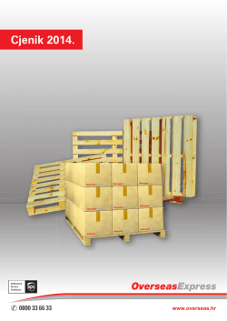 Cjenik za paletizirane po&scaron;iljke