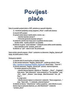 Kako bi prenijeli povijest plaće u COP, potrebno je napraviti