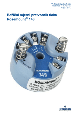Bežični mjerni pretvornik tlaka Rosemount 148