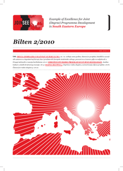 bilten 2/2010 - at Joint Degree