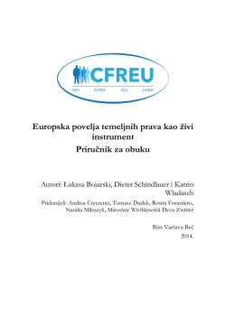Europska povelja temeljnih prava kao ţivi instrument Priruĉnik za