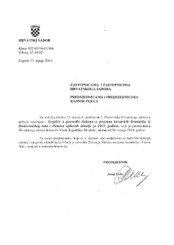 prilogu upucujeiu lzvje!fce 0 provedbi Zakona 0 pravima hrvutskih