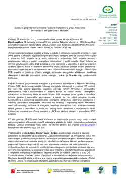 priopćenje za medije - Poticanje energetske efikasnosti u Hrvatskoj