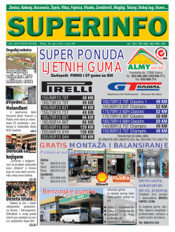 SUPER PONUDA LJETNIH GUMA