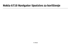 Nokia 6710 Navigator Uputstvo za korištenje
