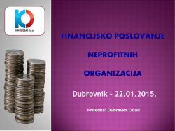 PRORAČUNI U NEPROFITNOJ ORGANIZACIJI