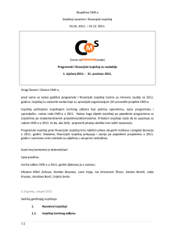 Skup&scaron;tina CMS-a Godi&scaron;nji narativni i financijski izvje&scaron;taj 01.01. 2011