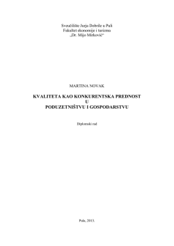 KVALITETA KAO KONKURENTSKA PREDNOST U