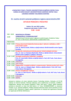 Cast nam je pozvati Vas da ucestvujete u radu