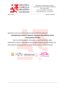 Zadovoljstvo nam je pozvati Vas na savjetovanje