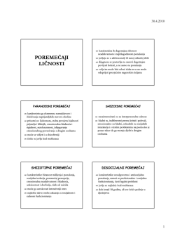 POREMEĆAJI LIČNOSTI