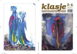 KLAS JE na &scaron; ih ra vni 3-4, 20 1 3. ČASOPIS ZA KNJIŽEVNOST